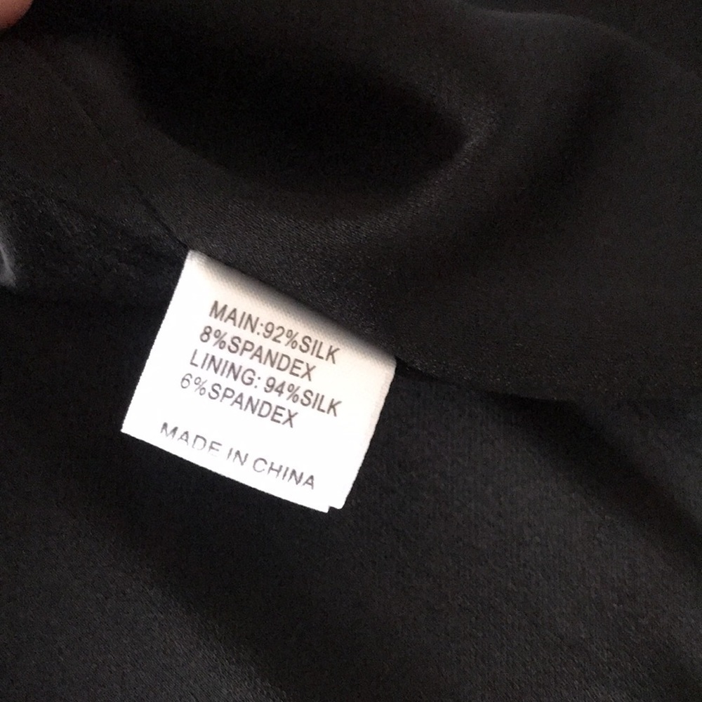 St. John Collection Floral Silk Dress Black Cream Golden Size 12 - Picture 16 of 16